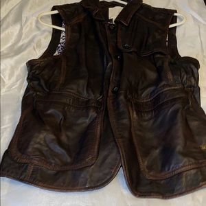 Levi brown butter soft leather vest